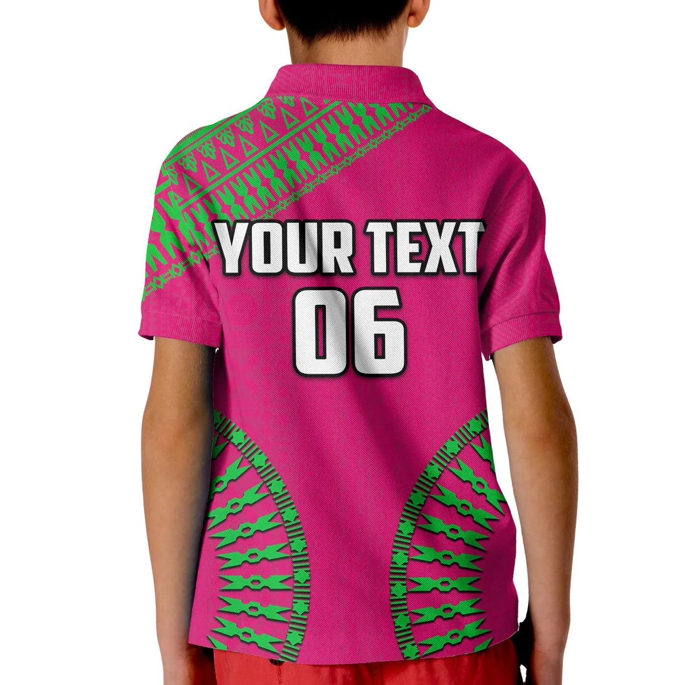 (Custom Personalised And Number) Lautoka Fiji Rugby Polo Shirt KID LT6