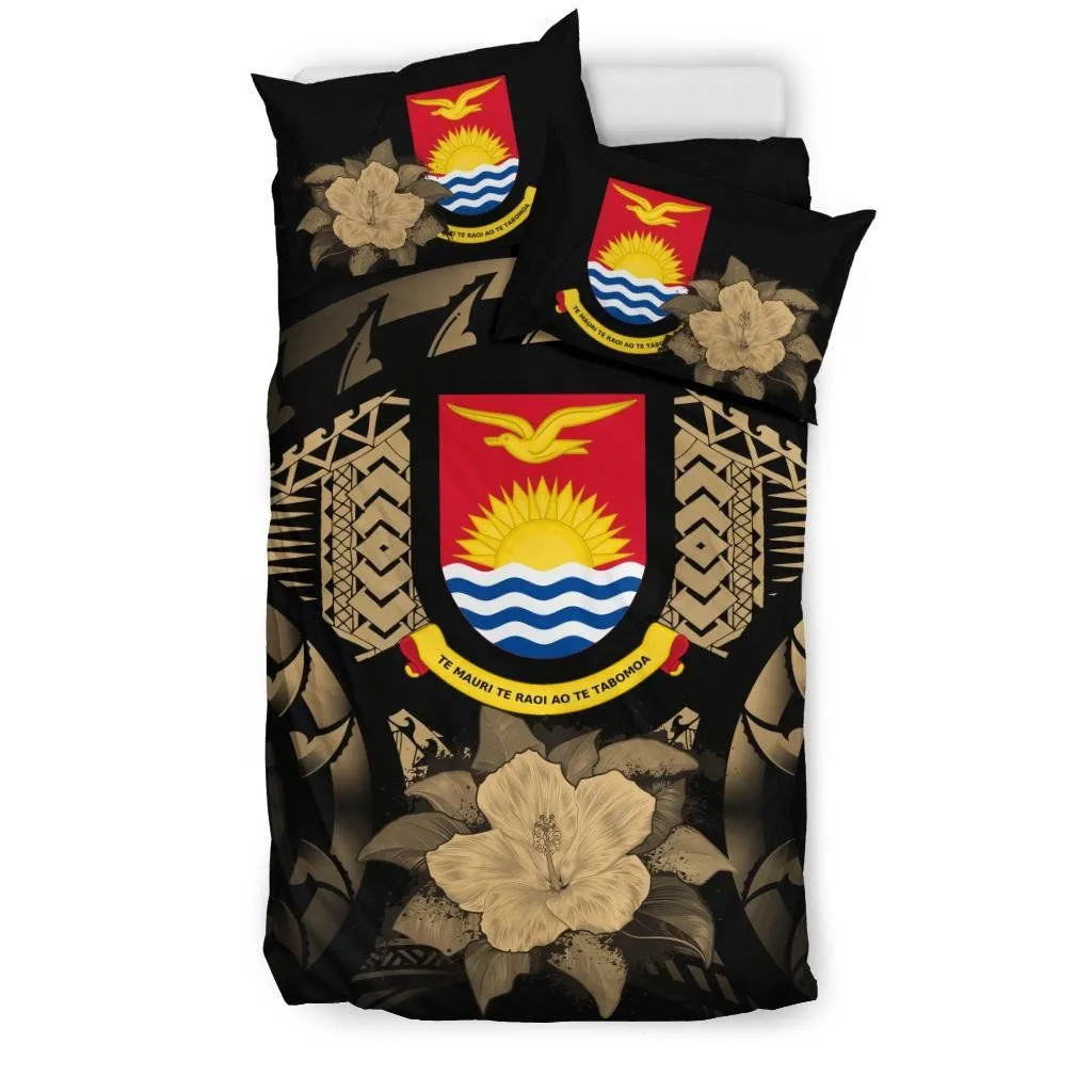 FamilyGater Bedding Set - Cover and Pillow Cases Kiribati Brown Hibiscus A24