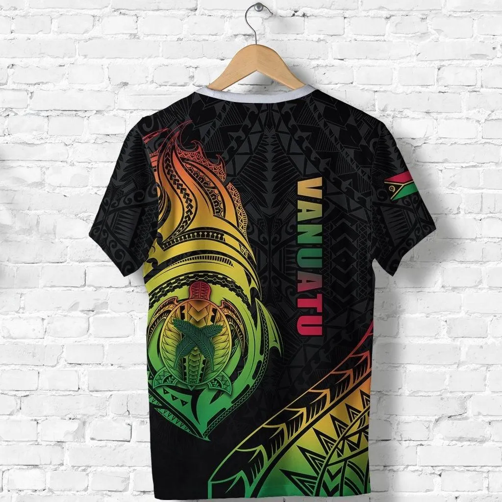 (Custom Personalised) Vanuatu Rugby T Shirt Turtle Color