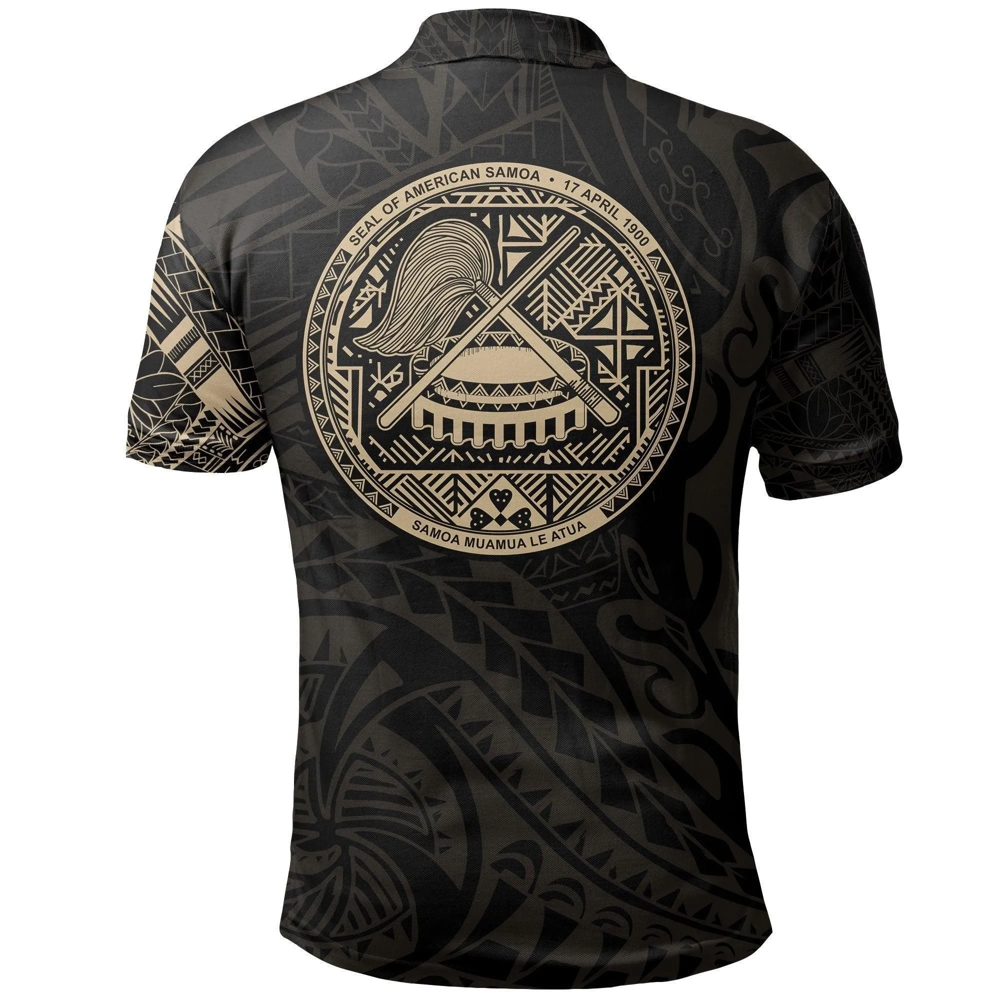 American Samoa Polo Shirt - American Samoa Seal Polynesian Tattoo