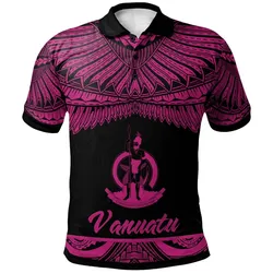 Vanuatu Polynesian Polo Shirt - Poly Tattoo Pink Version