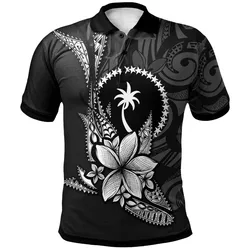 Polynesian Pride Polo Shirt - Chuuk State Polo Shirt Fish With Plumeria Flowers Style