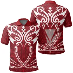 Alohawaii Shirt - Hawaii Kanaka Polynesian Football Jersey Polo Shirt - Red - Bernice - AH - J2