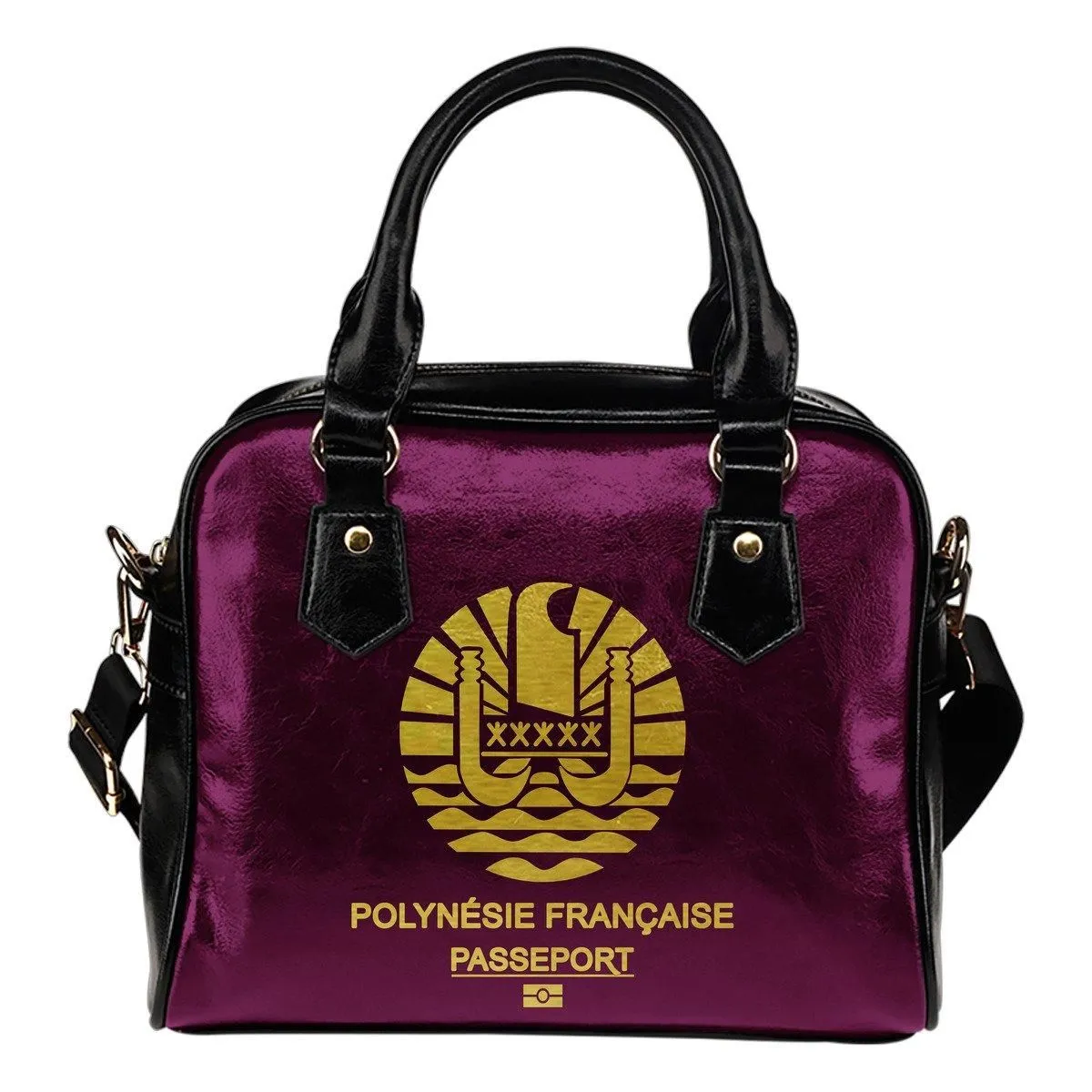 French Polynesia Passport Shoulder Handbag