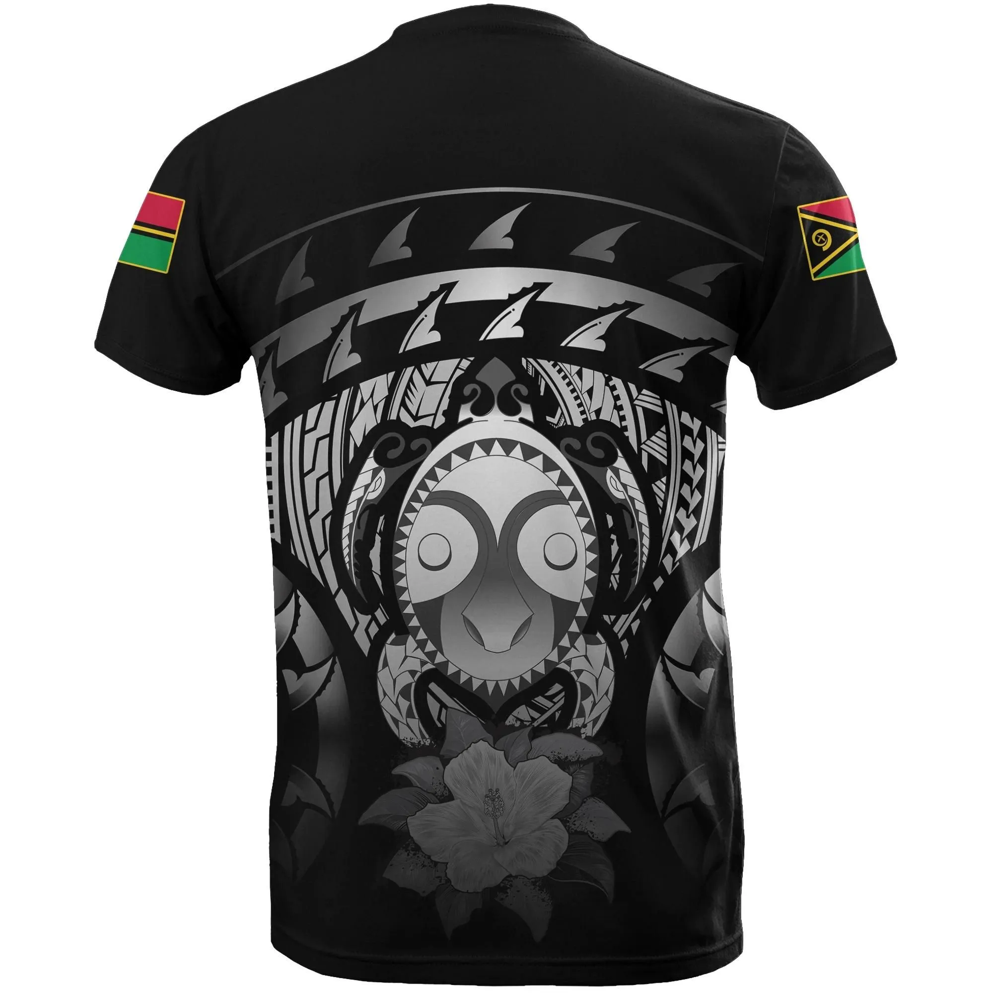 Vanuatu Turtle Hibiscus T-Shirt (Gray) A02