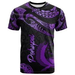 Pohnpei Micronesia T-Shirt - Poly Tattoo Purple Version