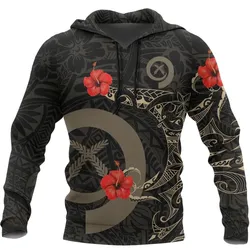 Alohawaii Clothing - Hoodie Vanuatu Hibiscus Tattoo Style A7