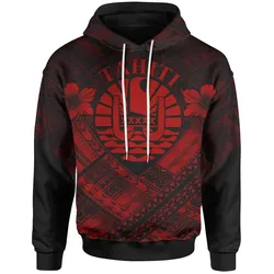 Tahiti Polynesian  Hoodie - Tahiti Red Seal Camisole Hibiscus Style - BN18