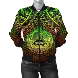 FamilyGater Jacket - Bomber Jacket Polynesian American Samoa - Reggae Vintage Polynesian Patterns - BN15