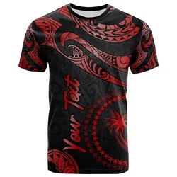 Chuuk Micronesia Custom Personalised T Shirt - Poly Tattoo Red Version