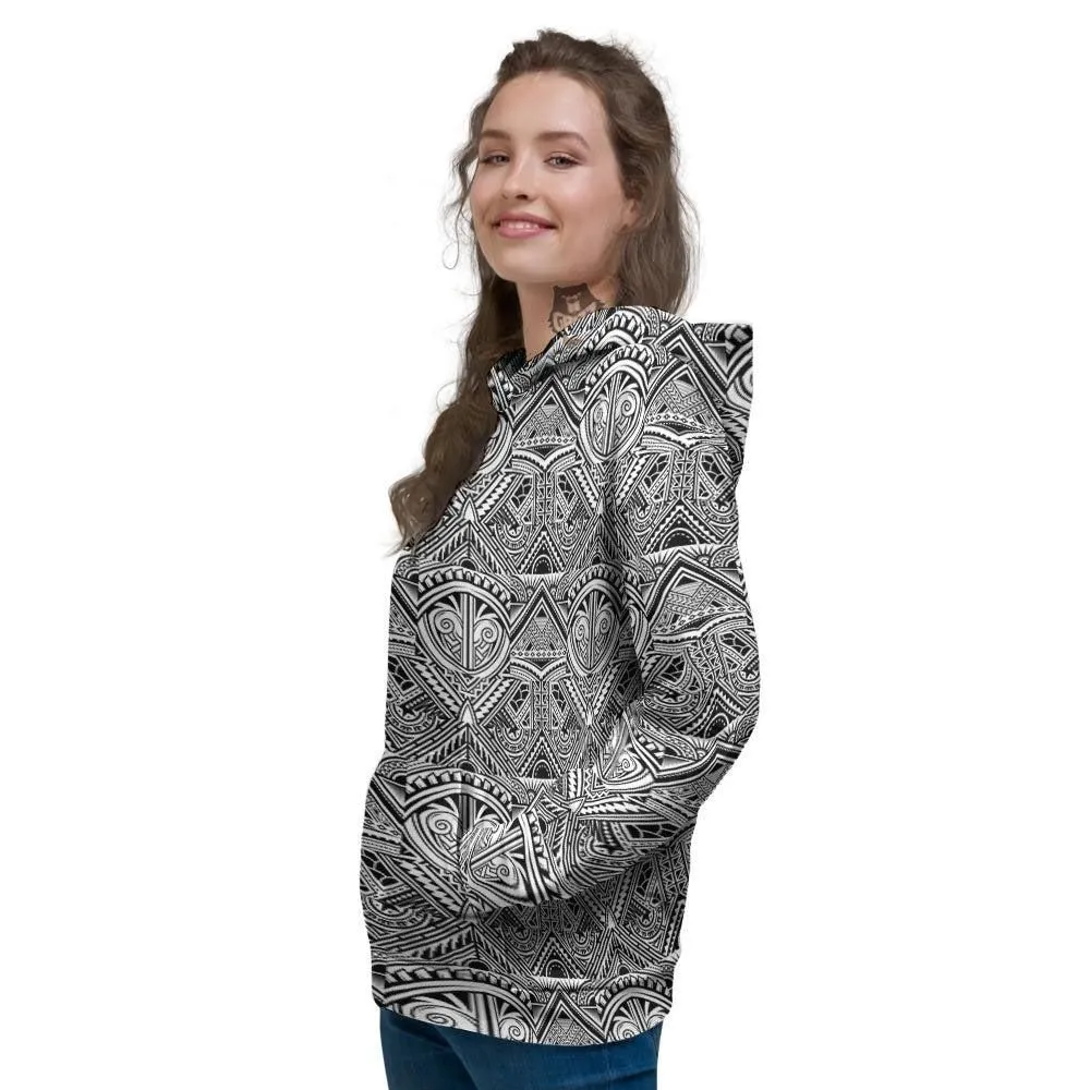 Tattoo Polynesian Tribal Print Pattern Womens Hoodie