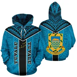Tuvalu Hoodie - Tuvalu Flag Coat Of Arms Polyneisan Tattoo