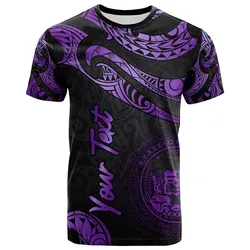 Hawaii Polynesian Custom Personalised Polynesian T Shirt - Poly Tattoo Purple Version