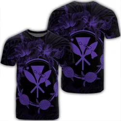 Hawaii Kanaka Turtle Hibiscus Polynesian T-Shirt - Anthea Style Purple - AH
