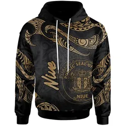 Niue Polynesian Hoodie - Poly Tattoo Gold Version