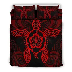 Alohawaii Bedding Set Hibiscus Turtle Polynesian Bedding Set Red Ah J7 Dhc1712767Dd
