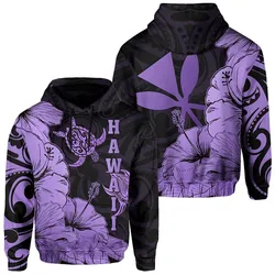 Hawaii Turtle Hoodie Polynesian Hibiscus Art Ver 2.0 Violet AH