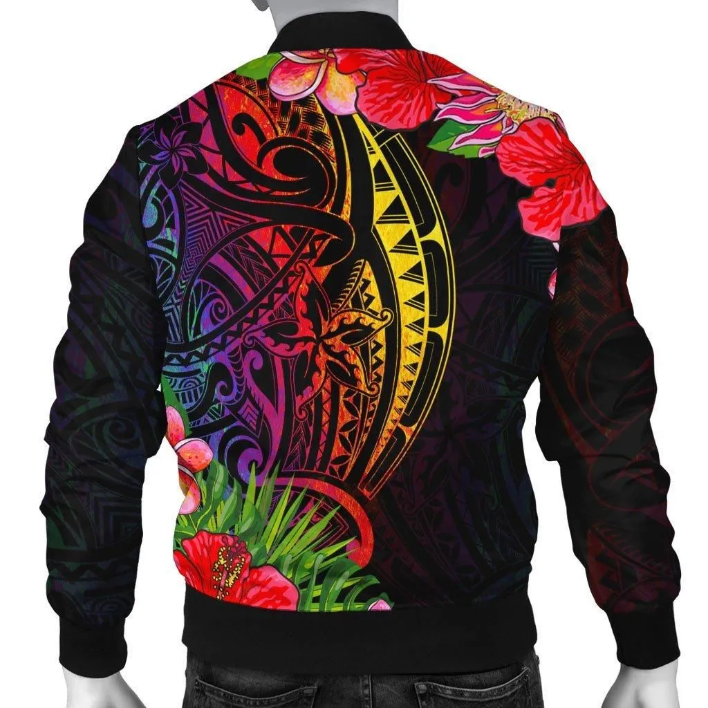 Nauru Mens Bomber Jacket - Tropical Hippie Style