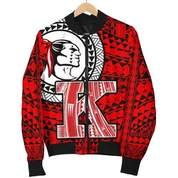Hawaii Polynesian Bomber Jacket - Red Raider Kahuku
