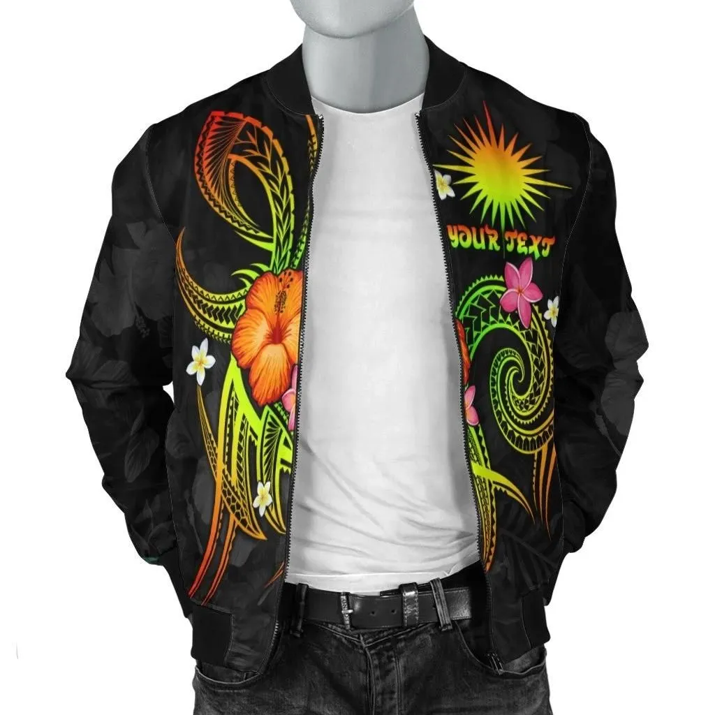 Marshall Islands Polynesian Personalised Men's Bomber Jacket - Legend of Marshall Islands (Reggae) - BN15