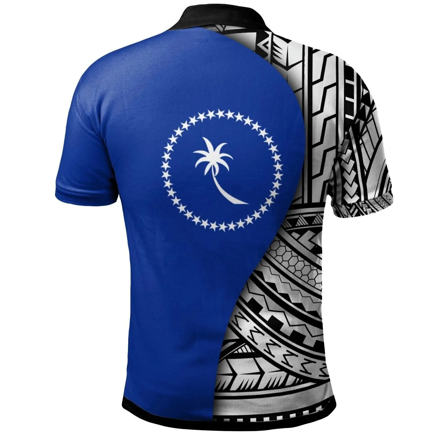 Polynesian Pride Polo Shirt - Chuuk Polo Shirt Coat Of Arm and Polynesian Patterns