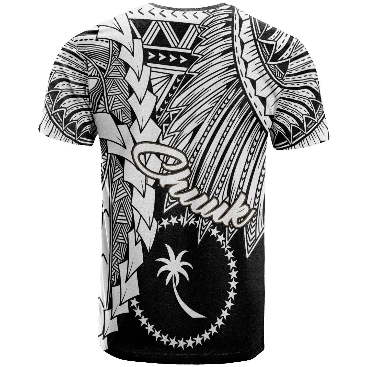 Chuuk Micronesia Custom Personalised T Shirt - Tribal Wave Tattoo White