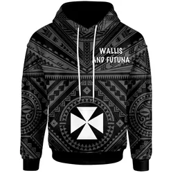 Wallis and Futuna  Hoodie - Wallis and Futuna Seal With Polynesian Tattoo Style