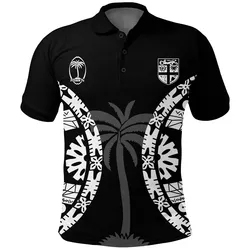 (Custom Personalised) Fiji Rugby Sevens Fijian Tapa Pattern Polo Shirt - LT12