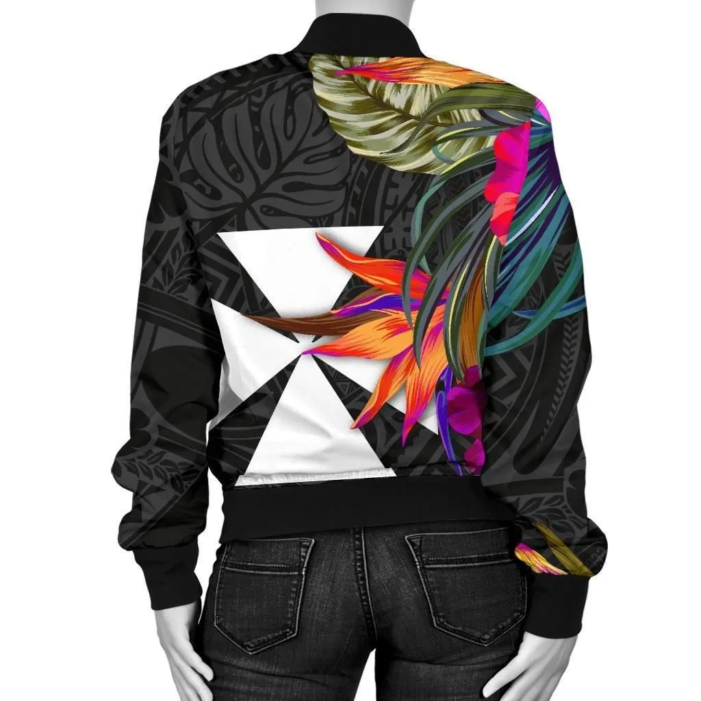 Alohawaii Jacket - Bomber Jacket Wallis And Futuna - Polynesian Hibiscus Pattern - BN39