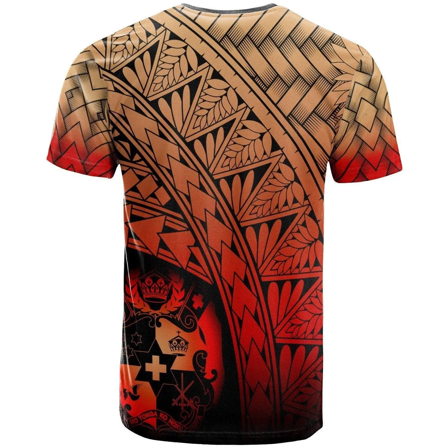 Tonga Polynesian Custom Personalised T shirt - Plumeria Tattoo Tribal