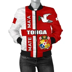 Tonga Rugby Women Bomber Jacket Mate Maa