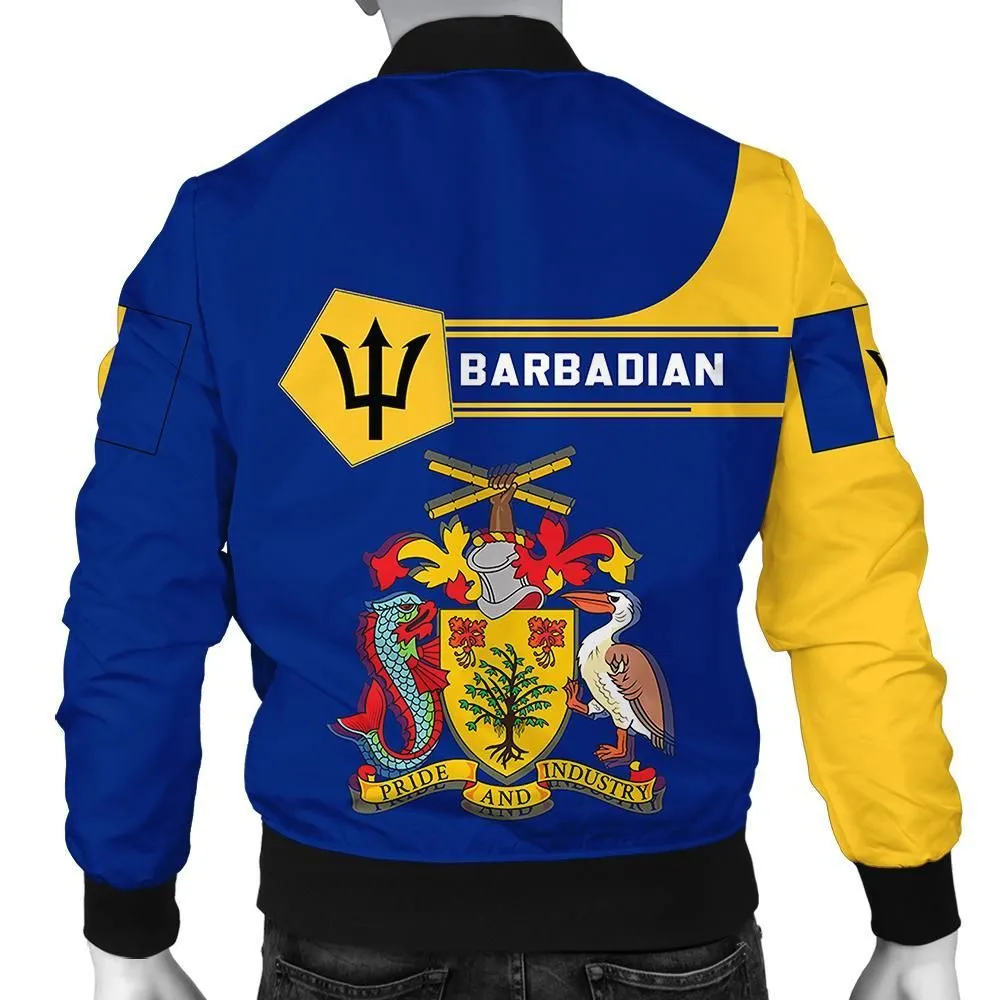 Barbados Coat Of Arms Men Bomber Jacket  Simple Style
