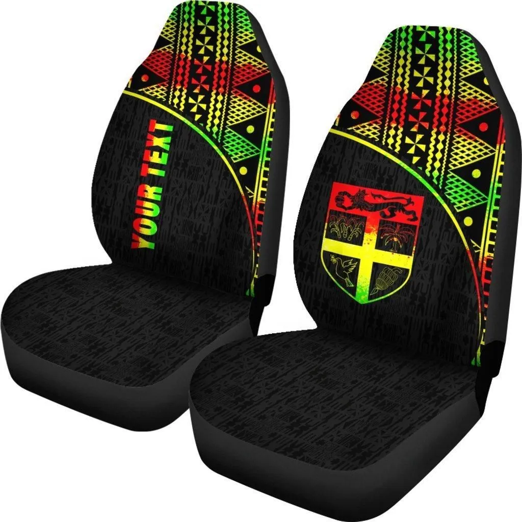 Fiji Tapa Custom Personalised Car Seat Covers - Reggae Curve