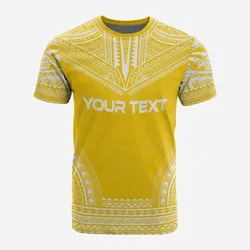 Marquesas Islands Custom Personalised T Shirt - Marquesas Islands Tiki Face Polynesian Chief Tattoo Yellow Version