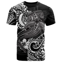 Pohnpei T shirt - White Shark Polynesian Tattoo