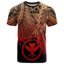 Hawaii Polynesian Custom Personalised T Shirt - Tribal Wave Tattoo Red Ver 2