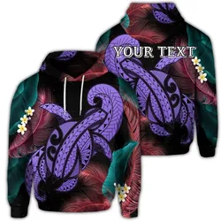(Personalised) Hawaii Turtle Polynesian Tropical Hoodie - Ghia Style Purple
