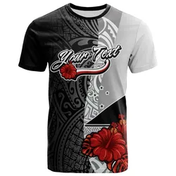 Tokelau Polynesian Custom Personalised T-Shirt - Coat Of Arms With Hibiscus White - BN12