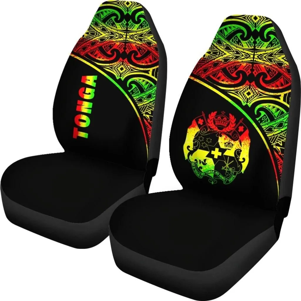 Tonga Polynesian Car Seat Covers - Reggae Curve - BN11