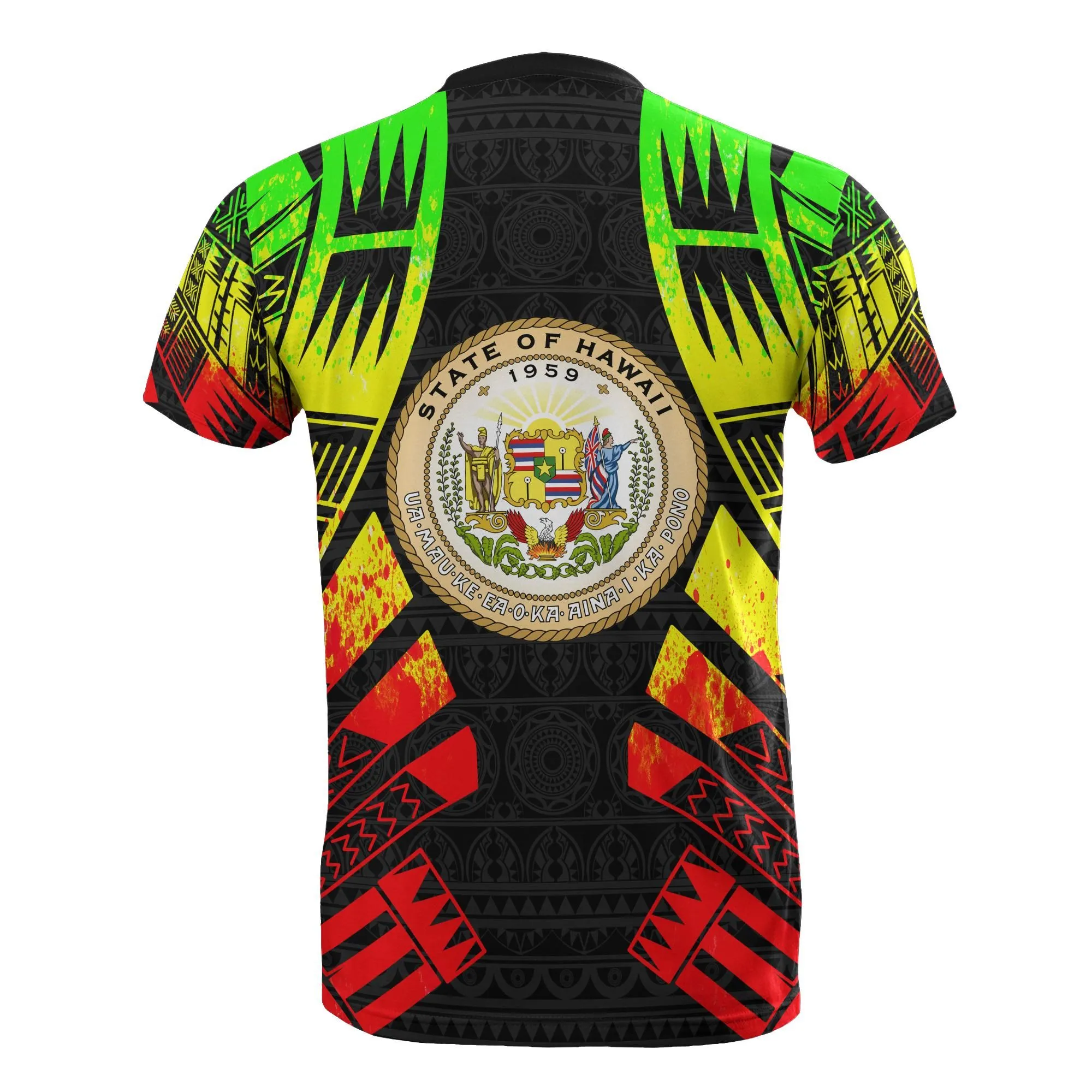 Hawaii T Shirt - Hawaii Seal Polynesian Tattoo Reggae Style