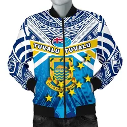 Tuvalu Rugby Men Bomber Jacket Polynesian Flag