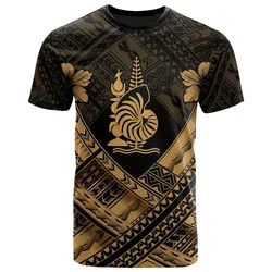 New Caledonia Polynesian T-Shirts - New Caledonia Gold Seal Camisole Hibiscus Style - BN18