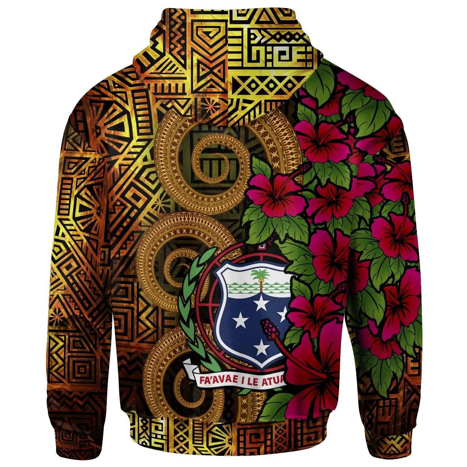 Samoa Polynesian Hoodie - Hibiscus Vintage