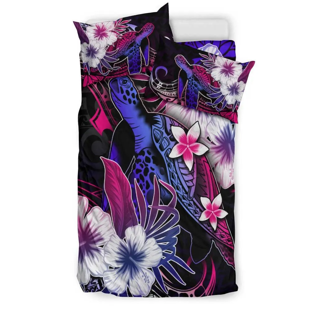 Polynesian Turtle Bedding Set With Hibiscus Color No.5 LT6