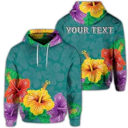 (Personalised) Hawaiian Colorful Hibiscus Polynesian Hoodie