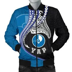 Yap Polynesian Men's Bomber Jacket Manta Polynesian TH65