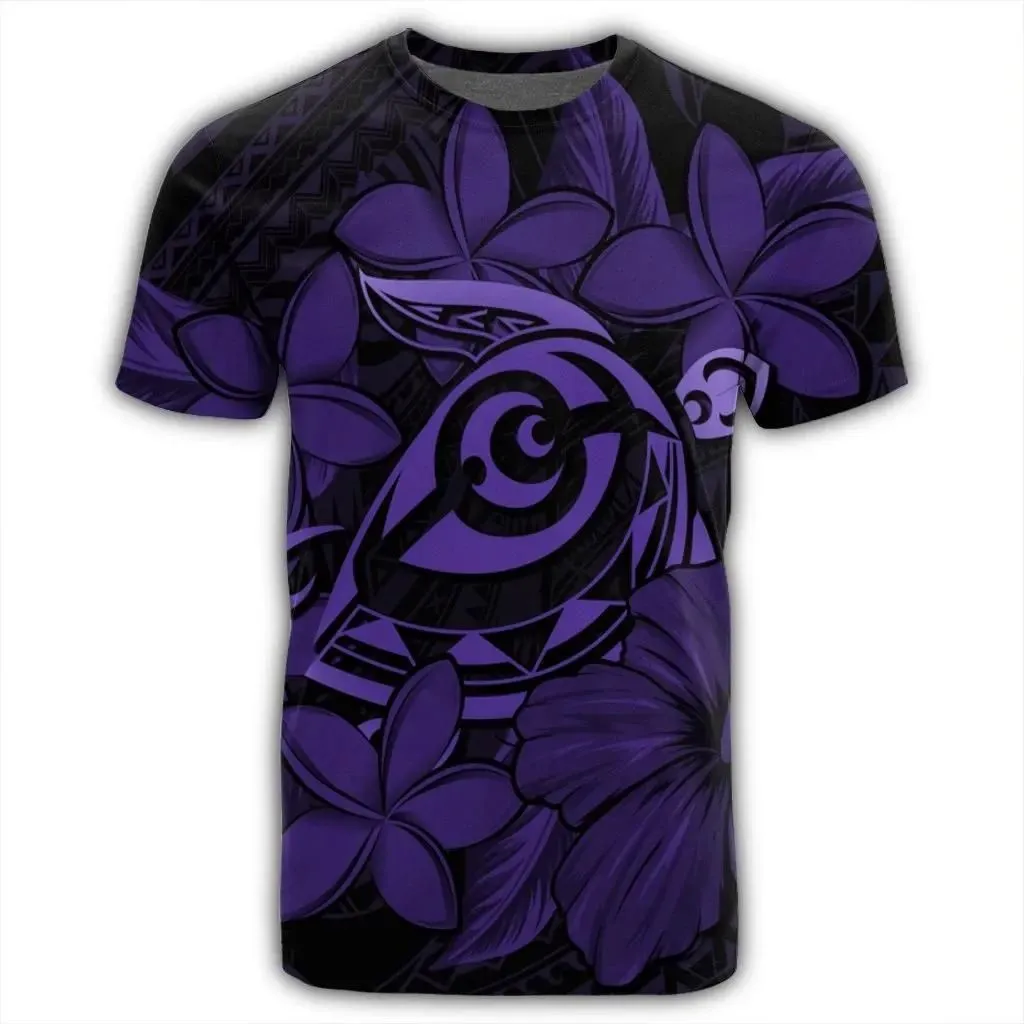 Alohawaii Tee - Hawaiian Turtle Hibiscus Plumeria Kanaka Polynesian T-Shirt Purple - Soft Style - AH - J4R