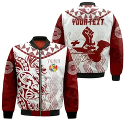 Tonga Personalised Bomber Jacket Emancipation Day Lion Style LT7