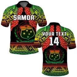 (Custom Text And Number) Samoa Rugby Polo Shirt Teuila Torch Ginger Gradient Style LT14
