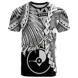 Yap Micronesia Custom Personalised T shirt - Tribal Wave Tattoo White
